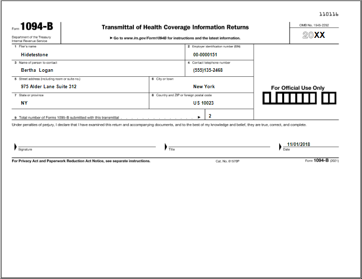 sample 1094B form