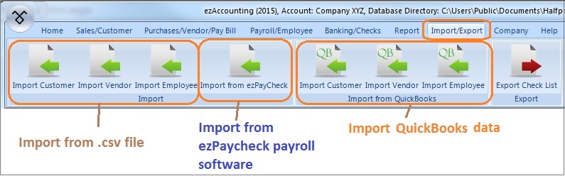 ezAccounting import menu