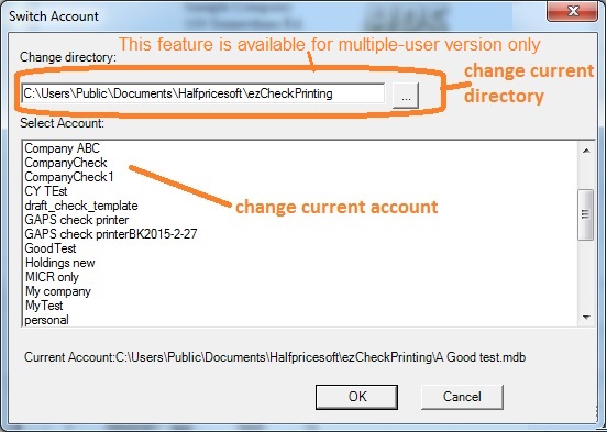 manage check accounts