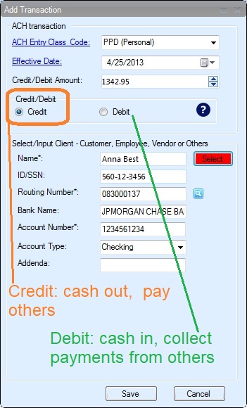 add new transaction for paychecks