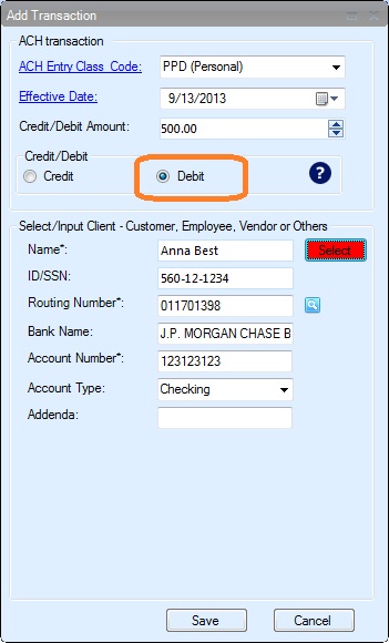 add new transaction to collect fund