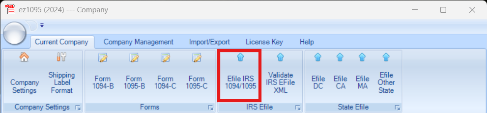 Select E-File Top Bar image