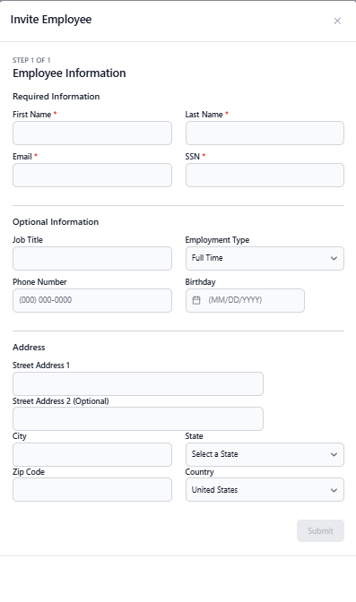 adding individual employee module