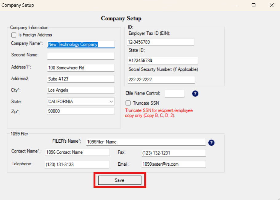edit 1096 information