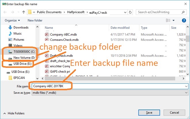 payroll tax software backup database