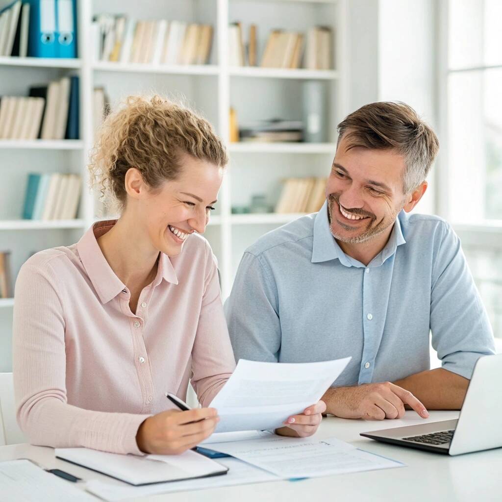 A team using ezCheckPrinting software for small businesses