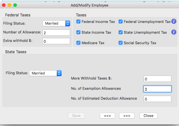 employee tax options