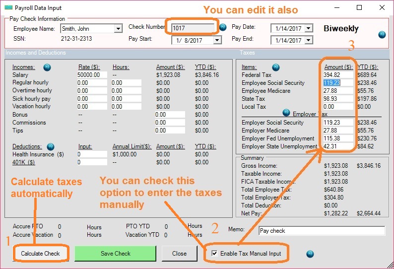 manual payroll check