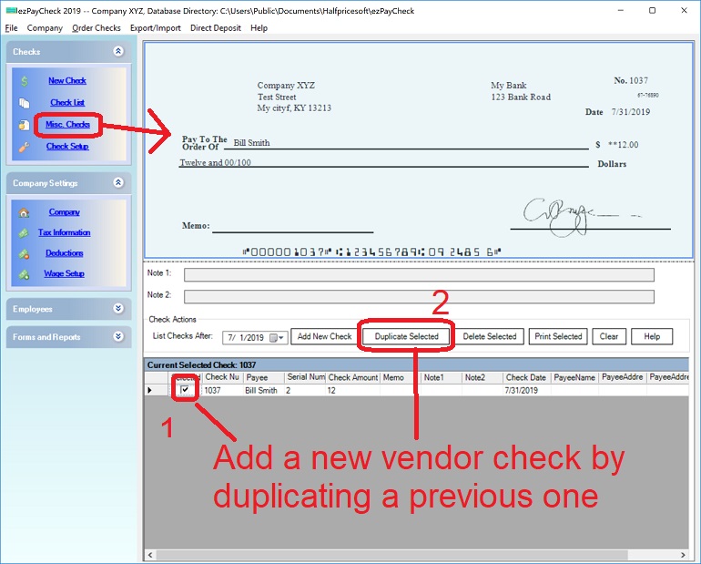 duplicate MISC check