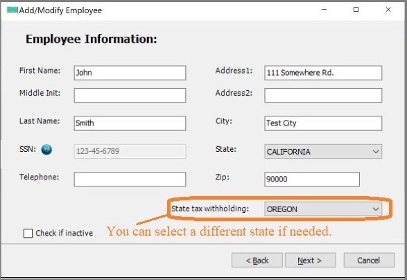 employe state tax options