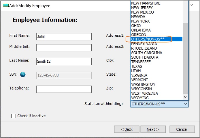 foreign employee setup