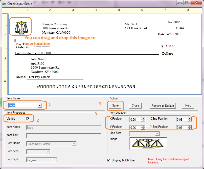 add logo to paycheck