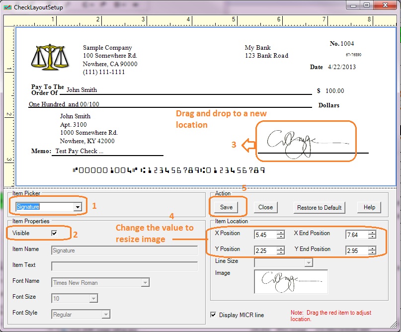 add signature to paycheck