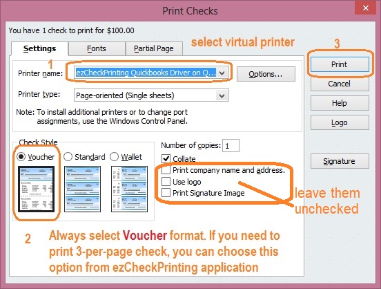 quickbooks check printing